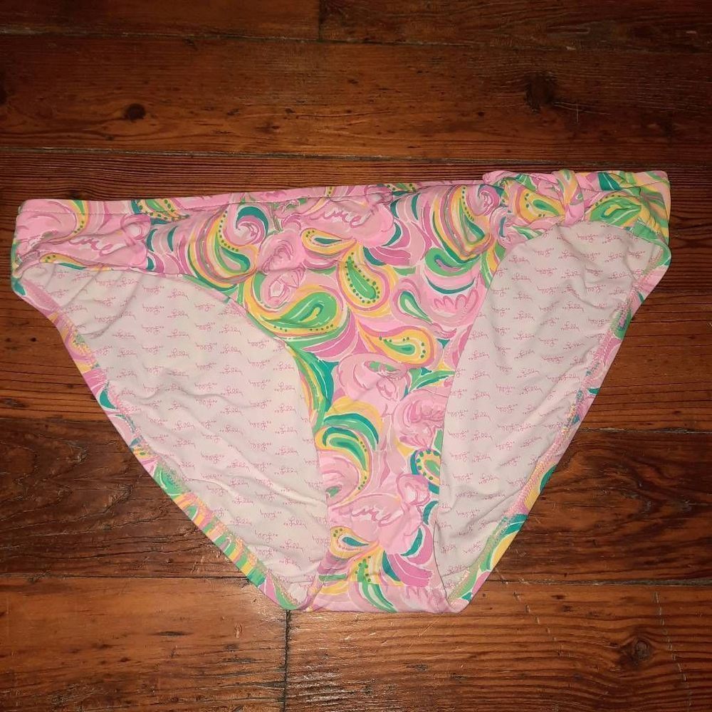 Lilly Pulitzer Surfs Up All Night Mini Flamingo Bathing Suit bottoms